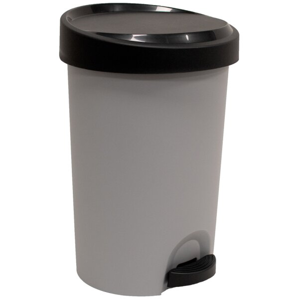 EDA Tret-Abfallbeh&auml;lter Stepy, 15 Liter, PP, anthrazit