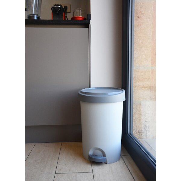EDA Tret-Abfallbeh&auml;lter Stepy, 15 Liter, PP, anthrazit