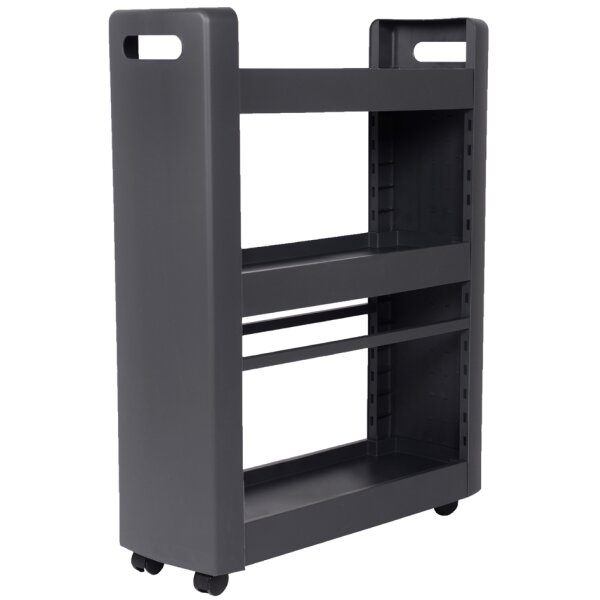 EDA Desserte mobile MOBILO, 3 tablettes, PP, anthracite