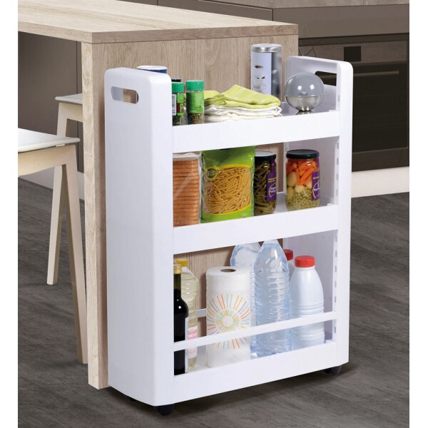 EDA Desserte mobile MOBILO, 3 tablettes, PP, anthracite