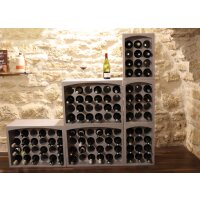 EDA Flaschenregal, für 24 Flaschen, aus Polystyren, grau