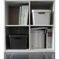 EDA Aufbewahrungsbox STONE, 30 Liter, PP, schwarz