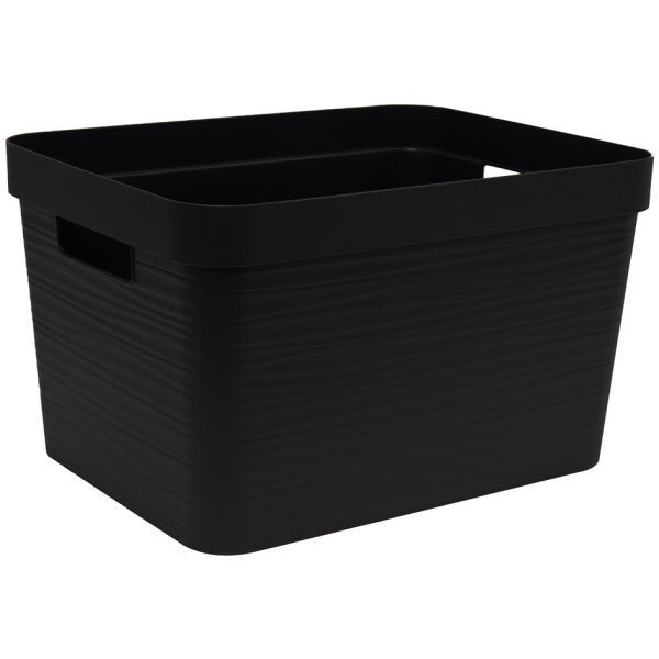 EDA Aufbewahrungsbox STONE, 6 Liter, PP, schwarz