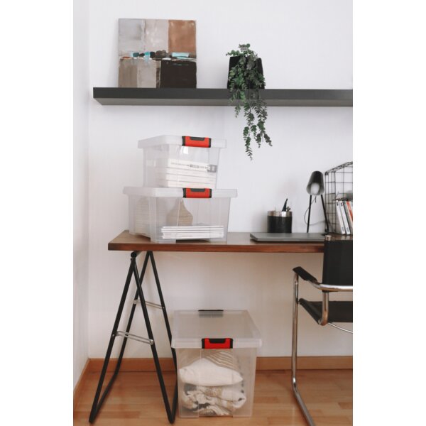 EDA Bo&icirc;te de rangement CLiPSTOCK, 75 litres, avec roulettes