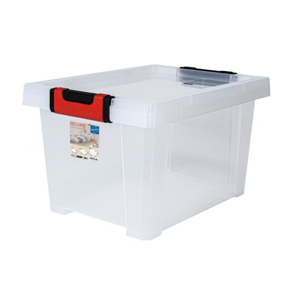EDA Aufbewahrungsbox CLiPSTOCK, 75 Liter, PP, transparent