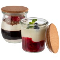 APS Couvercle pour bocal Weck, bois de hêtre, set...