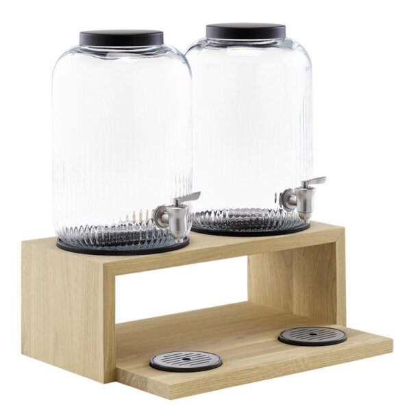 APS Distributeur à boisson VALO, 2 x 7 ml, verre/chêne