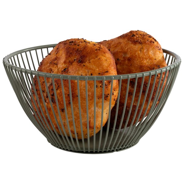 APS Corbeille à pain & à fruits SVART, rond, 175 mm, blanc