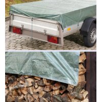 WESTEX Bâche toile avec oeillets, 6 x 8 m, vert, 75 g