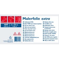 WESTEX Bâche de peintre HDPE, 30 microns, 2x50m,...