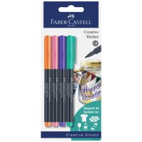 FABER-CASTELL Creative Marker, 4er Blister