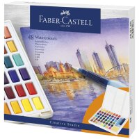 FABER-CASTELL Aquarellfarbe in Näpfchen, 12er Etui