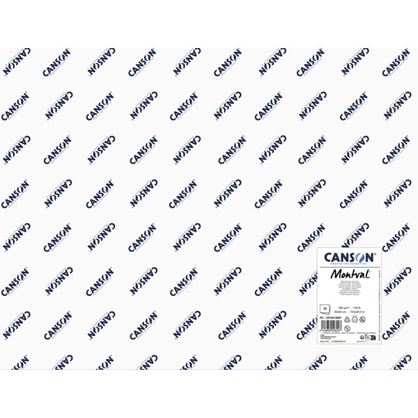 CANSON Papier aquarelle Montval, 300 g/m2, 500 x 650 mm
