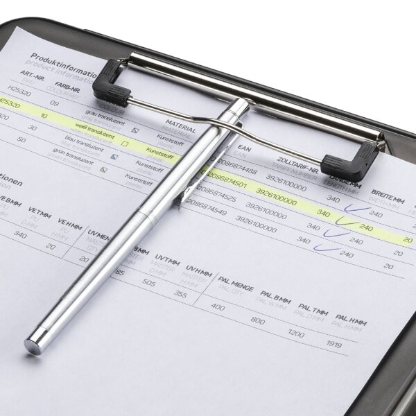 helit Porte-bloc avec compartiment the clip, A4, blanc