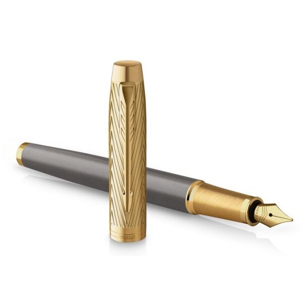 PARKER Stylo plume IM PREMIUM Arrow Grey GT, plume F