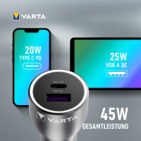 VARTA Chargeur allume-cigare Car Charger, 1 USB-A/1 USB-C