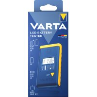 VARTA Batterie Tester, LCD-Display, blau gelb
