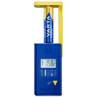 VARTA Batterie Tester, LCD-Display, blau gelb