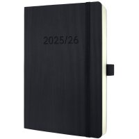 sigel Buchkalender Conceptum 2025 2026, ca. DIN A5, schwarz