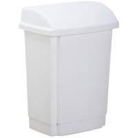 past team Poubelle à couvercle basculant, 15 litres, argent