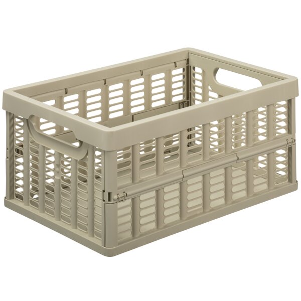 NHG Caisse de rangement pliante, PP, 11,5 litres, gris
