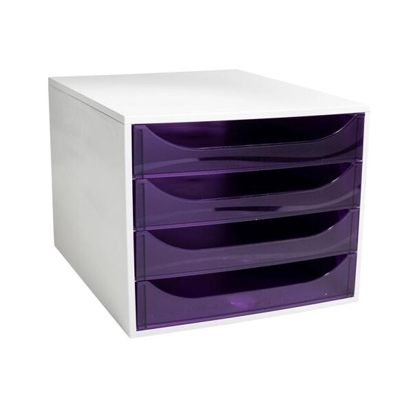 EXACOMPTA Schubladenbox ECOBOX, 4 Schübe, nachtblau