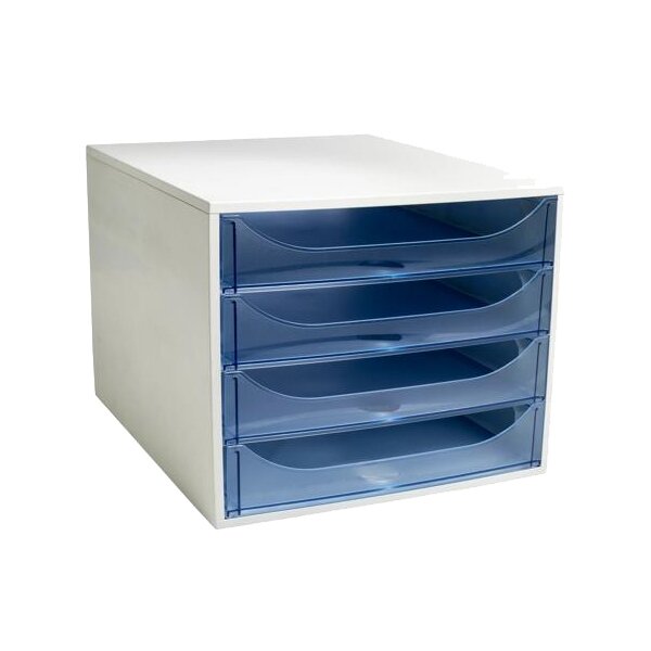EXACOMPTA Schubladenbox ECOBOX, 4 Schübe, nachtblau