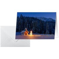sigel Weihnachtskarte Christmas Chapel, A6 quer (A5)