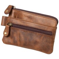 Alassio Étui pour clés, en cuir, noir