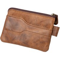 Alassio Étui pour clés, en cuir, noir