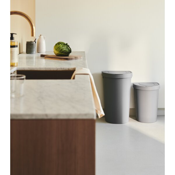 plast team Poubelle SEATTLE, 10 litres, argent