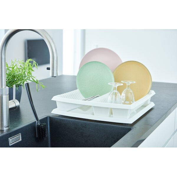 Plast team Égouttoir à vaisselle avec tablette, argent