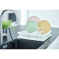 Plast team Égouttoir à vaisselle avec tablette, argent
