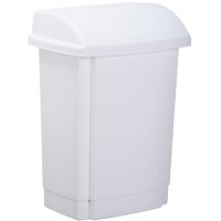 plast team Schwingdeckel-Abfalleimer, 25 Liter, weiss