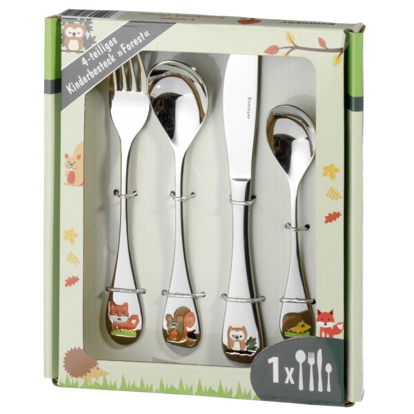 Esmeyer Couverts pour enfants FOREST, 4 pièces, inox 18/10