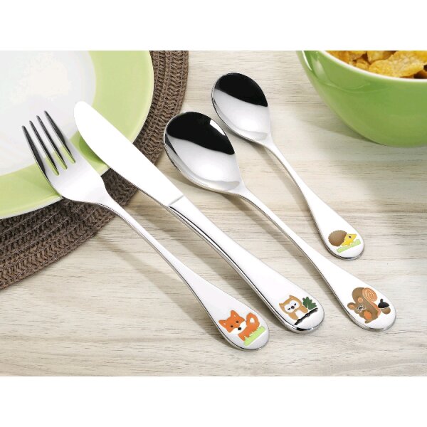 Esmeyer Couverts pour enfants FOREST, 4 pièces, inox 18/10