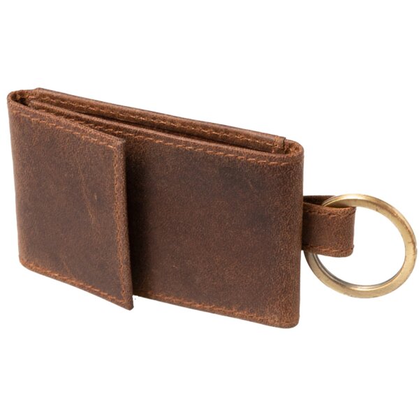Alassio Mini porte-monnaie, en cuir, marron