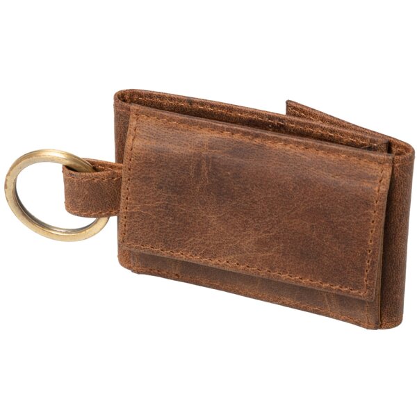 Alassio Mini porte-monnaie, en cuir, marron
