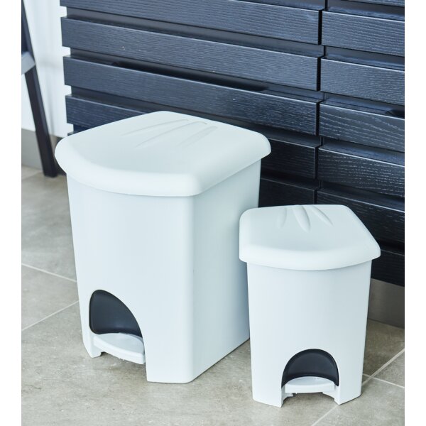 plast team Poubelle cosmétique à pédale, 6 litres, blanc