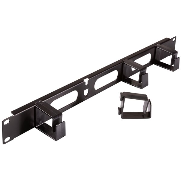 LogiLink Panneau passe-câbles 19, 1 U, avec 4 boucles