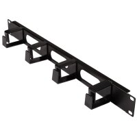LogiLink Panneau passe-câbles 19, 1 U, avec 4 boucles