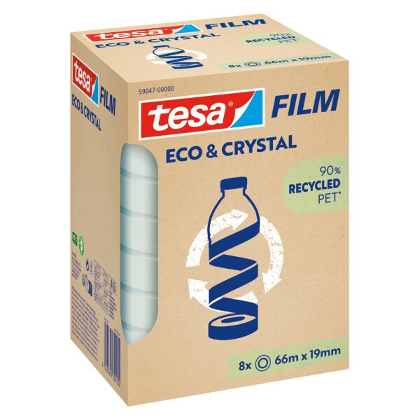 tesa Film ECO &amp; CRYSTAL, transparent, 15 mm x 10 m