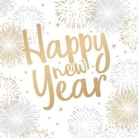 PAPSTAR Serviette à motif réveillon Happy...