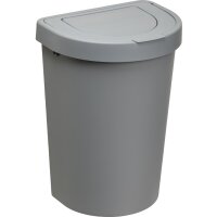 plast team Poubelle SEATTLE, 25 litres, argent