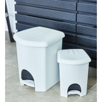 plast team Poubelle cosmétique à pédale, 6 litres, argent