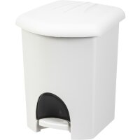 plast team Poubelle cosmétique à pédale, 6 litres, argent