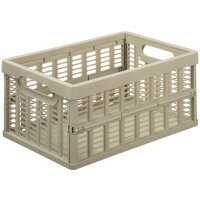 NHG Caisse de rangement pliante, PP, 11,5 litres, beige
