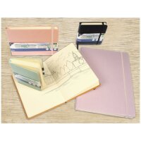 kangaro Cahier de croquis, couverture PU rigide, A5, noir