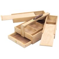 kangaro Künstler-Utensilienbox, 3 Etagen, Buchenholz