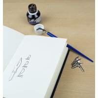 kangaro Federhalter Pennhalter, inkl. 5 Federn, blau